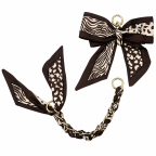 Luxe Safari Silk Bow Bag Charm/Key Chain