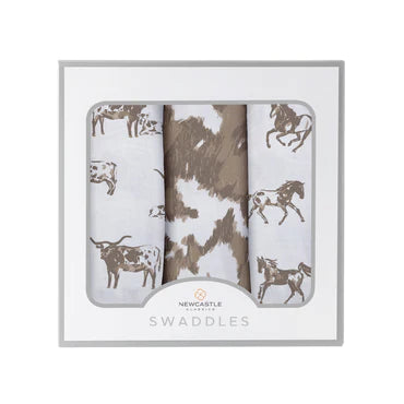 Forever Cowboys & Cowgirls Bamboo Swaddle 3 Pack