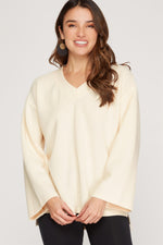Ryan Ribbed Sweater Tunic- Cream