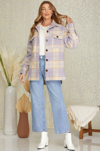 Sweet Chic Woven Plaid Shacket