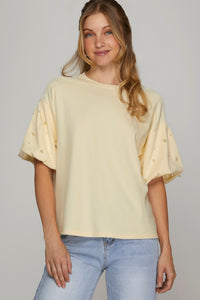 Perfect in Pearls Puff Sleeve Top