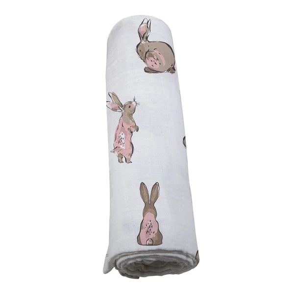 Powder Pink Bunnies Swaddle