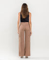 Caramel Cargo High Rise Wide Leg Jeans