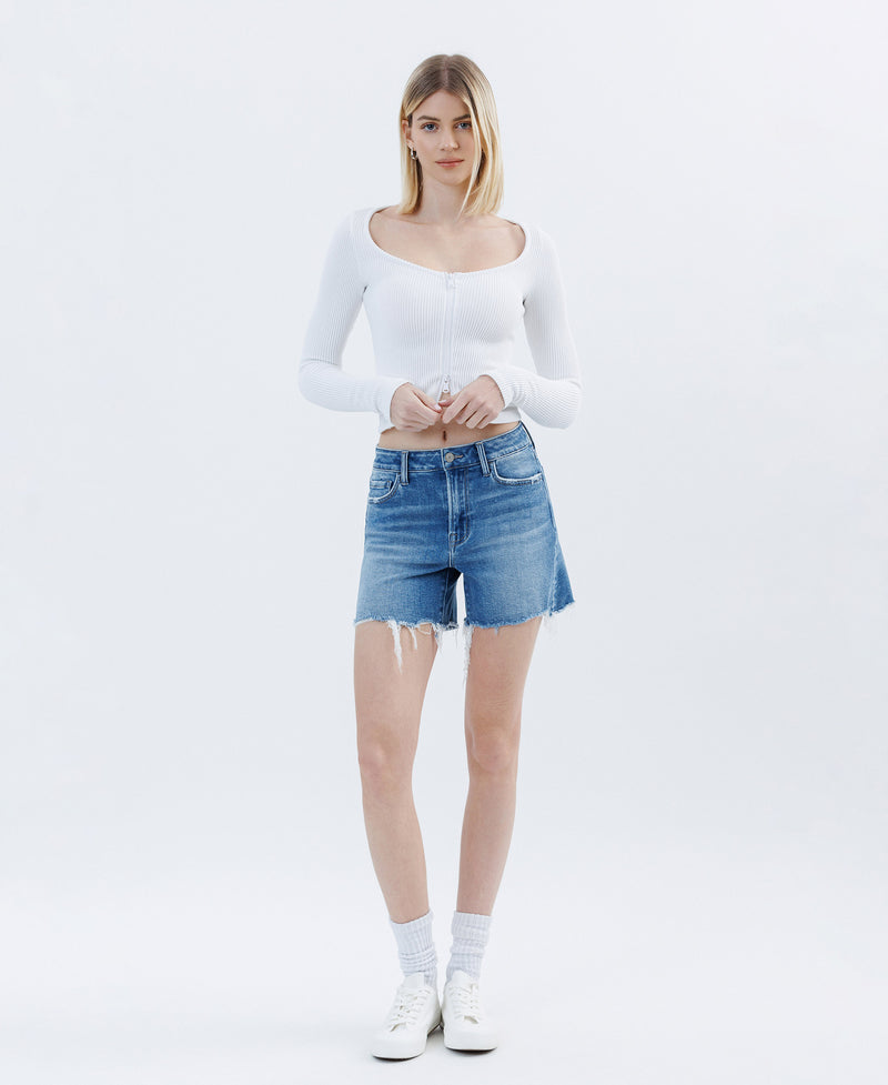Jayde High Rise Boyfriend Denim Shorts