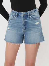 Laguna Blues Super High Rise A-Line Denim Shorts