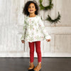 Holiday Snowflakes Organic Girls Tunic & Pants Set - Eggshell