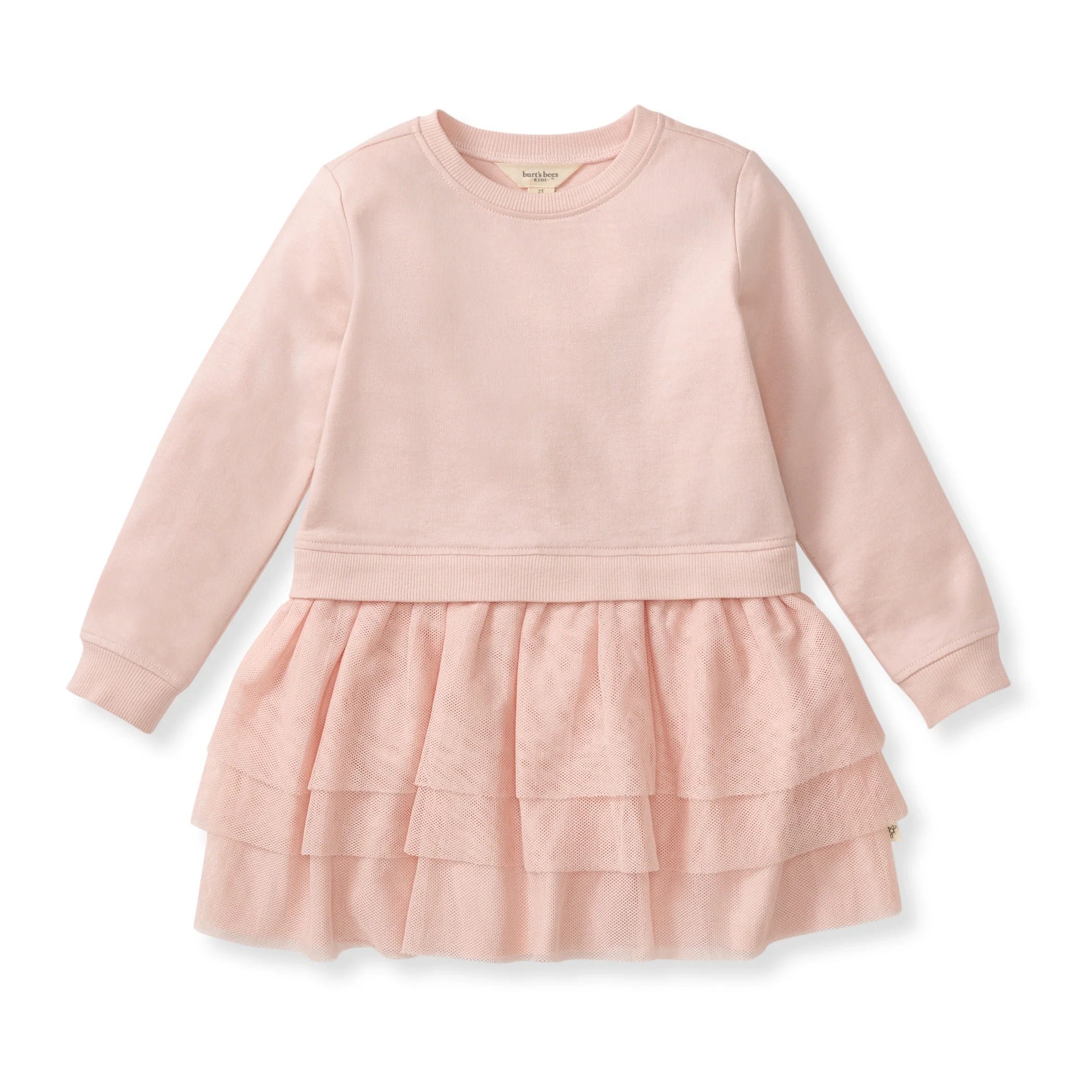 Organic Toddler Girls Ruffle Detailed Sweater Dress