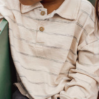 Boys Long Sleeve Polo + Bottoms Outfit Set