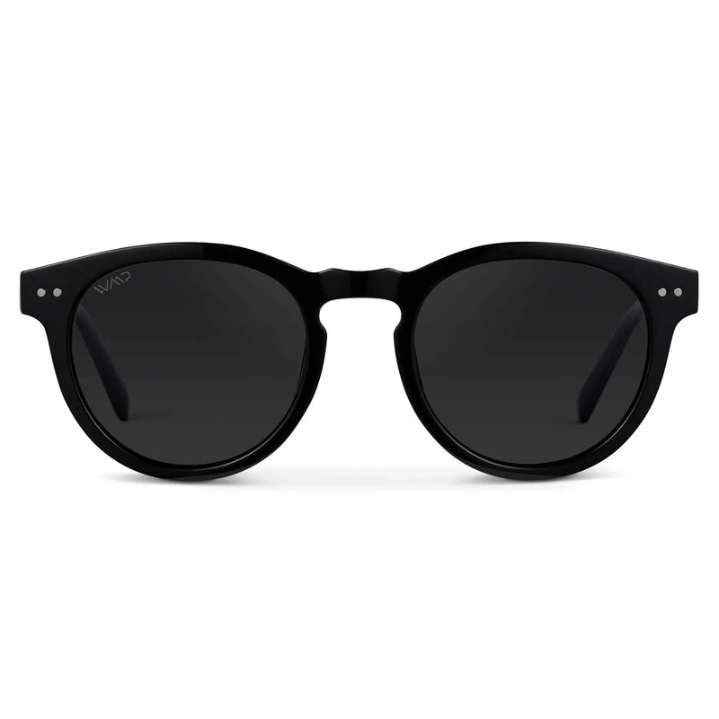 WMP Eyewear - Tate Polarized Sunglasses - Black Frame / Black Lens