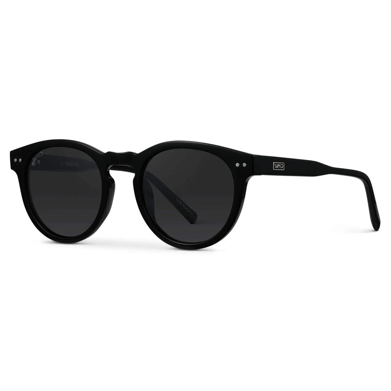 WMP Eyewear - Tate Polarized Sunglasses - Black Frame / Black Lens