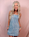 Dazed in Denim Mineral Washed Overall Dress