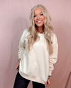 Essentially Cozy Boyfriend Oversized Pullover - Pearl Ivory