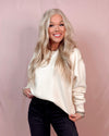 Essentially Cozy Boyfriend Oversized Pullover - Pearl Ivory