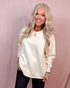 Essentially Cozy Boyfriend Oversized Pullover - Pearl Ivory