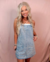 Dazed in Denim Mineral Washed Overall Dress