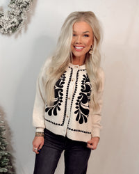 Eloise Enchanting Embroidered Knit Cardigan
