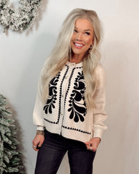 Eloise Enchanting Embroidered Knit Cardigan