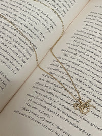 Antique Gold Gallop Horse Pendant Necklace