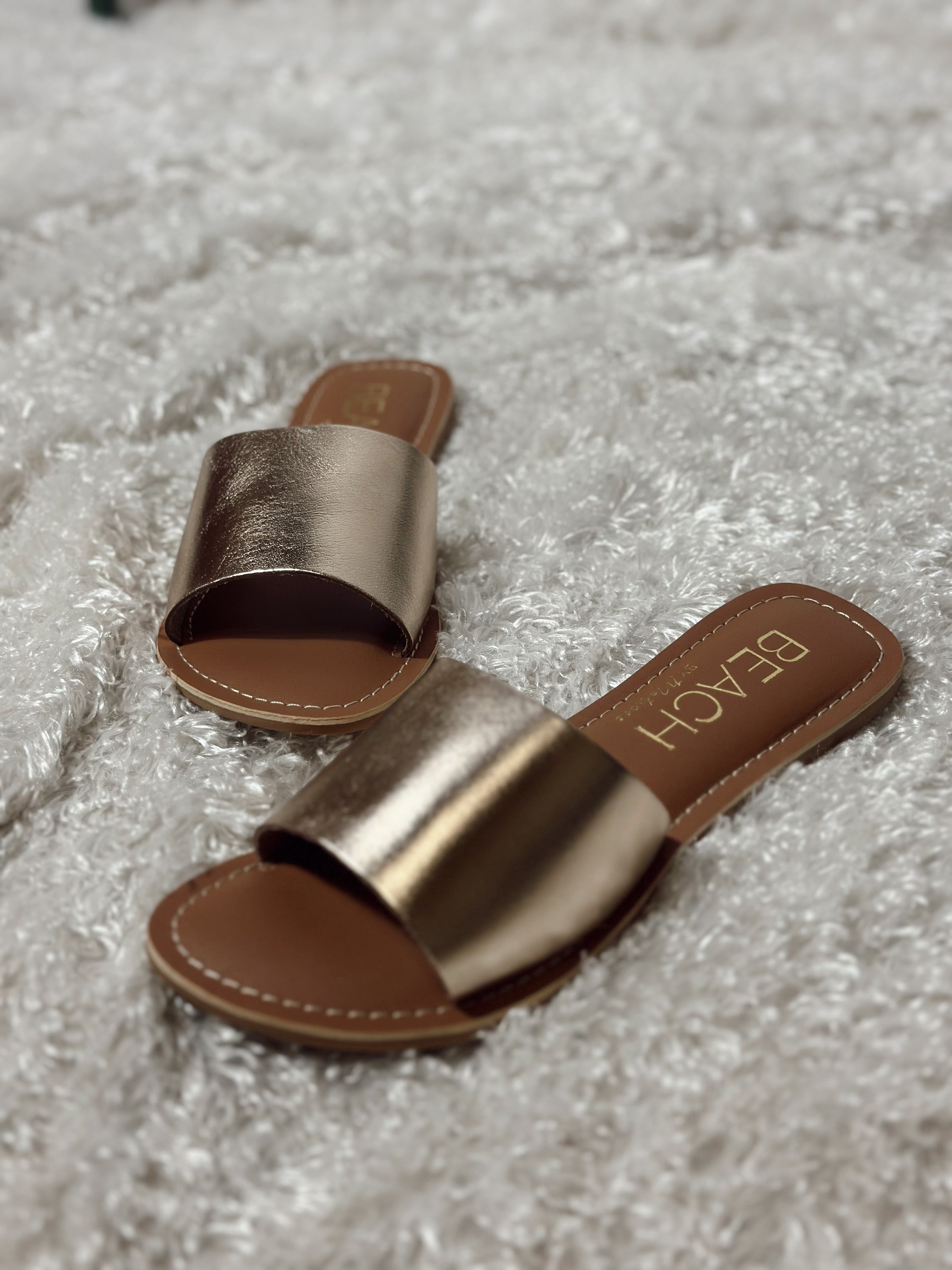 Cabana Slide Sandal - Gold