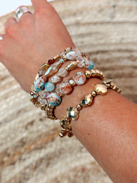 Golden Coast Beaded 5 Piece Bracelet Set