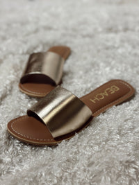 Cabana Slide Sandal - Gold