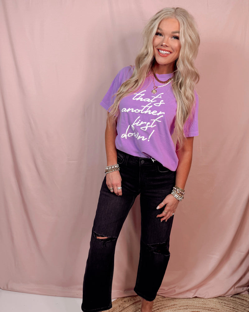 That's Another First Down Puff Print Graphic Tee