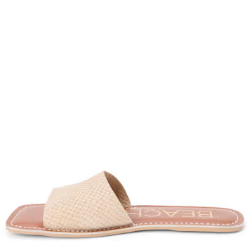 Bali Taupe Snake Suede Slides