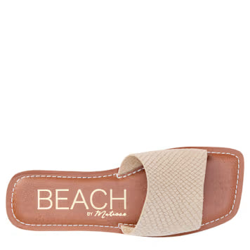 Bali Taupe Snake Suede Slides