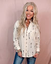 Sketch & Stems Floral Embroidered Long Sleeve Blouse