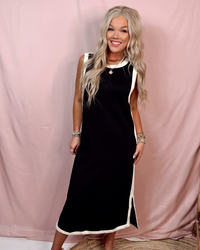 CEO Of Chic Black Contrast Dress