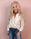 Sketch & Stems Floral Embroidered Long Sleeve Blouse
