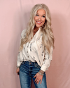 Sketch & Stems Floral Embroidered Long Sleeve Blouse