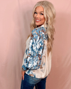 Fading Into Fall Florals Printed Detailed Button Up Blouse