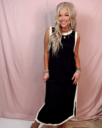 CEO Of Chic Black Contrast Dress