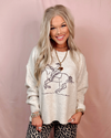 Outlaw Embroidered Graphic Knit Sweater