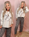 Outlaw Embroidered Graphic Knit Sweater
