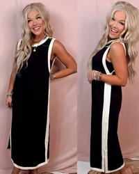 CEO Of Chic Black Contrast Dress