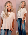 Main Character Mock Neck Knit Top - Oatmeal
