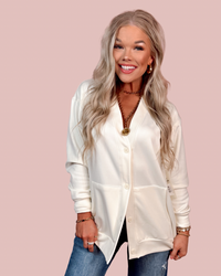 It's Casual Button Up Cardigan - Cream
