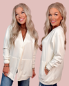 It's Casual Button Up Cardigan - Cream