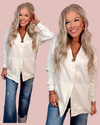 It's Casual Button Up Cardigan - Cream