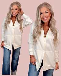 It's Casual Button Up Cardigan - Cream