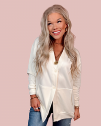 It's Casual Button Up Cardigan - Cream