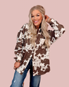 Rodeo to Runway Chocolate Animal Print Button Up Blouse