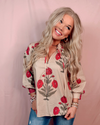 Petunia Petals Floral Printed Blouse