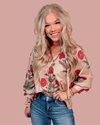 Petunia Petals Floral Printed Blouse
