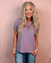 Bali Everyday Raw-Edge Basic Baby Tee - Plum
