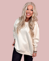 Essentially Cozy Boyfriend Oversized Pullover - Pearl Ivory