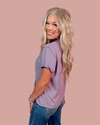 Bali Everyday Raw-Edge Basic Baby Tee - Plum
