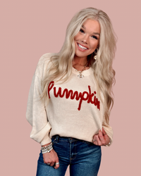 Spice of the Season Oversized Sweater Top - Ivory